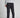 A man wearing black stretch blue golf trousers