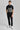 Man wearing golf polo Black and steel grey