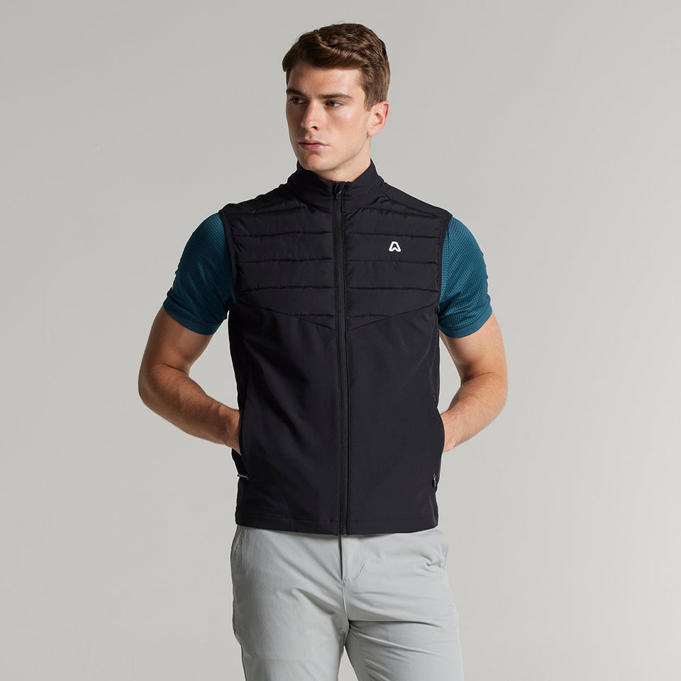 ATSG Mens Windproof Padded Stretch Golf Gilet Black – ATSG-Golf