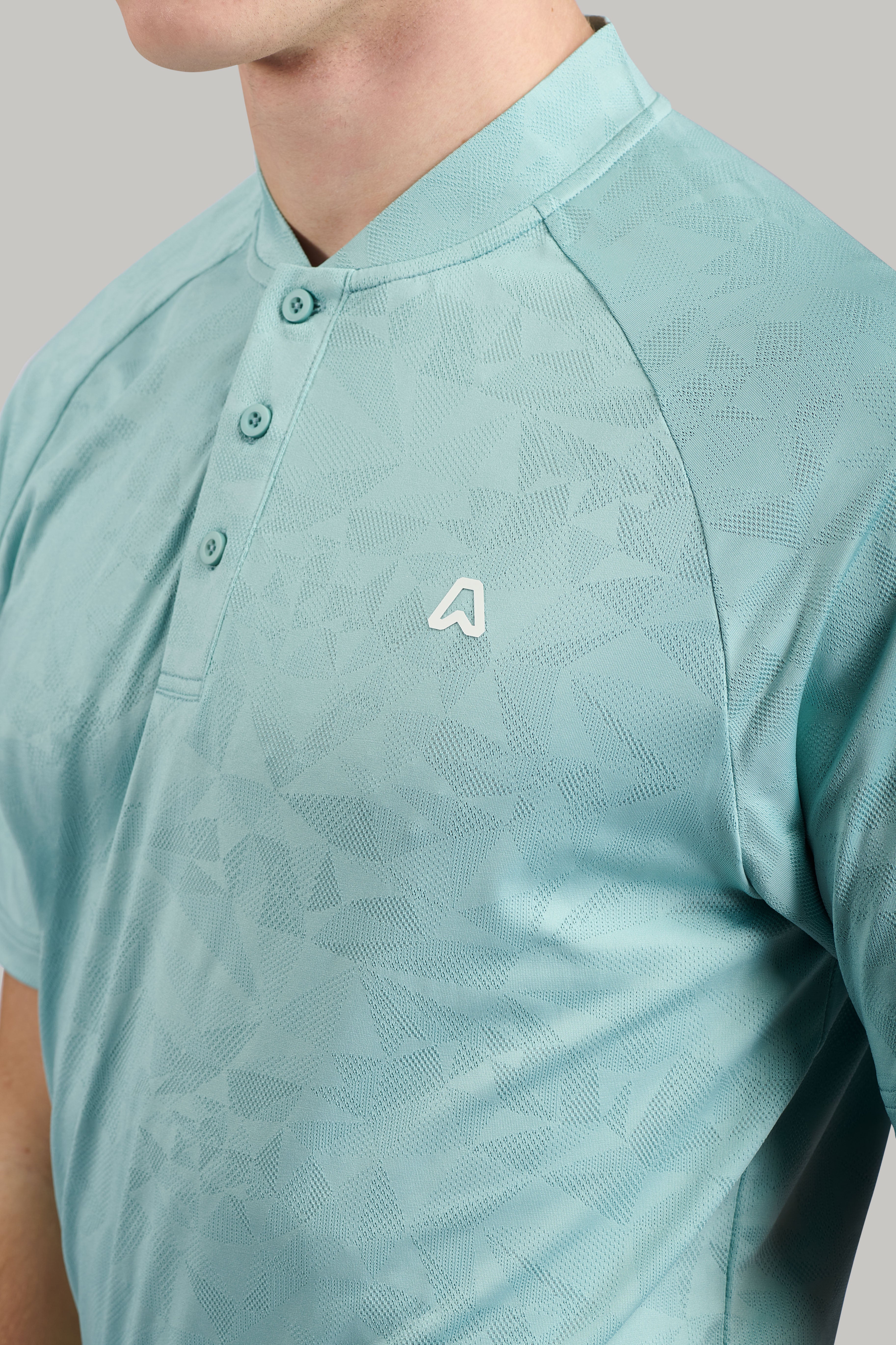 Orbit Texture Grandad Polo - Fresh Mint – ATSG-Golf